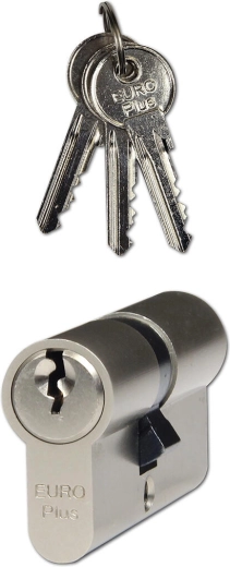 Construction cylinder insert 30+35 mm, 3 keys, common lock, matte nickel RICHTER