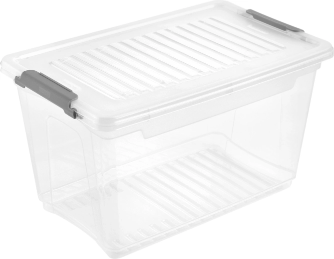 Plastic storage box with lid Leonie 5.4 l