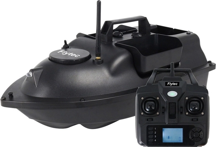 Flytec V010 viedā ēsmas piegādes laiva ar GPS (melna)