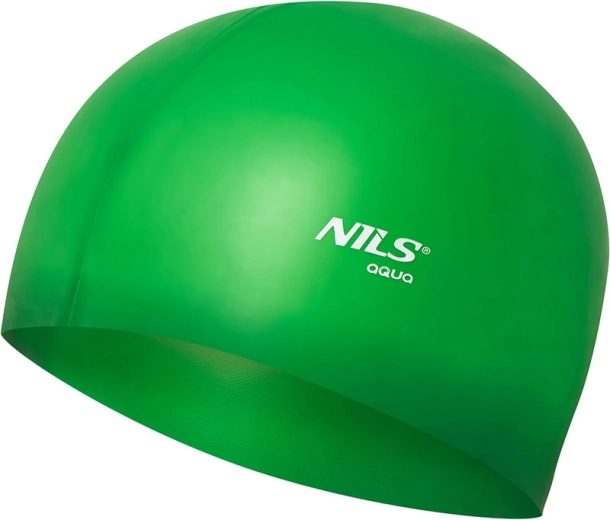 Silikona peldcepure NILS Aqua zaļa