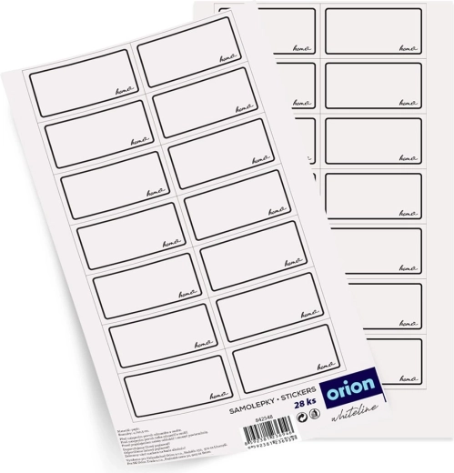 WHITELINE self-adhesive jar labels, 28 pcs