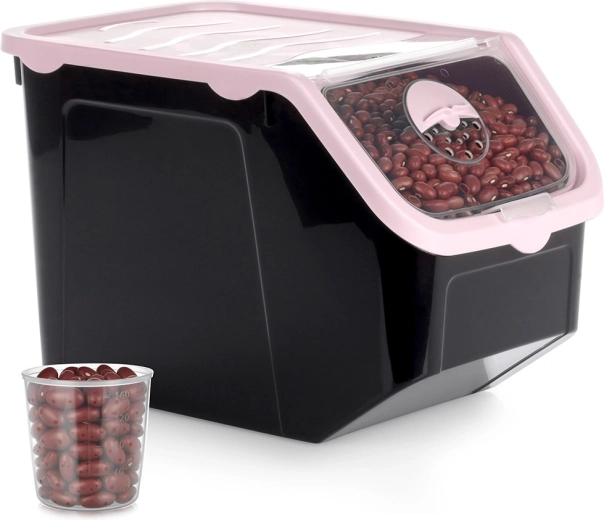 Plastmasas konteiners augļiem, dārzeņiem un beramajiem pārtikas produktiem ar vāku 12 l