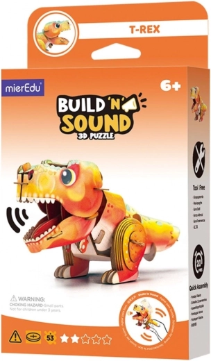 3D puzle MierEdu Saliec un klausies – Tyrannosaurus Rex