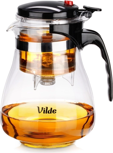 Stikla tējkanna ar nospiežamu tējas infuzoru 1,65 l