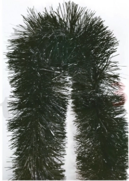 Ziemassvētku virtene 11 × 2 cm, sudrabaina