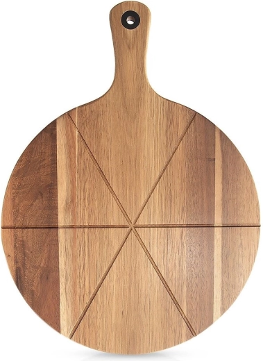 Koka picas dēlis ar rokturi 43,5 × 32 cm
