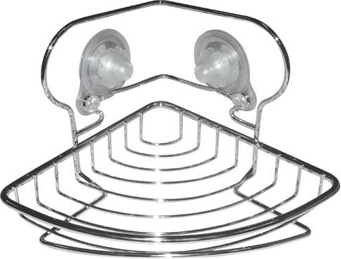 Corner bathroom shelf 20 × 20 × 3.5 cm, chrome