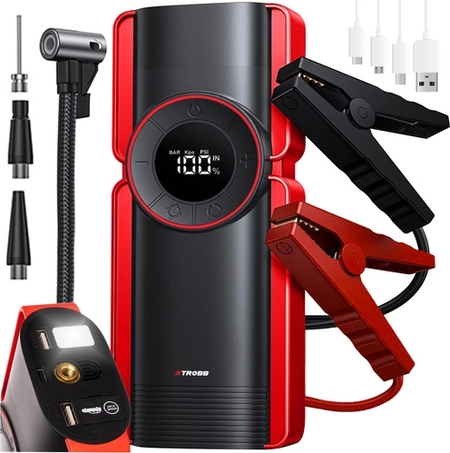 Xtrobb startēšanas powerbanka un kompresors 6v1 10000 mAh - 1 gab.