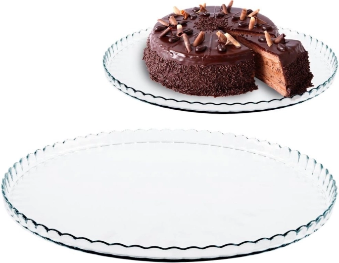 Stikla tortes servēšanas plate 32 cm