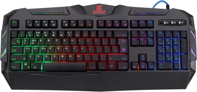Spēļu tastatūra Defender Werewolf GK-120DL ar membrānas slēdžiem un apgaismojumu
