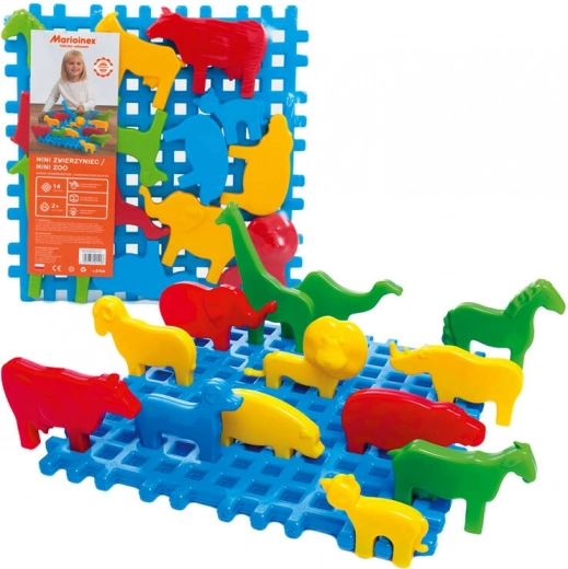 Marioinex mini ZOO dzīvnieciņi – vafeļu klucīšu konstruktors (14 detaļas)