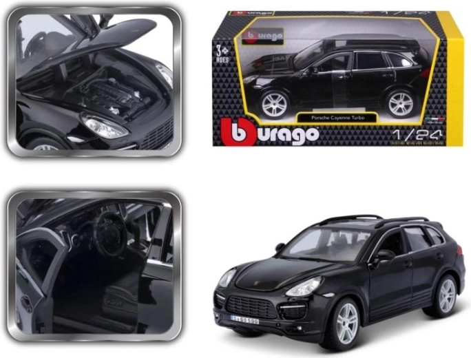 Modelis Porsche Cayenne Turbo melns 1/24