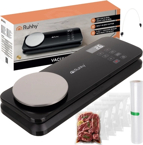 RUHHY 2-in-1 Food Vacuum Sealer with Scale