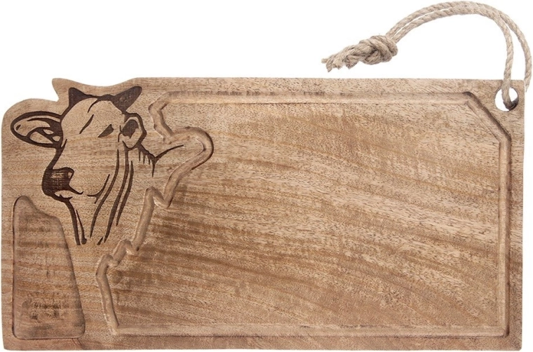 Koka dēlis griešanai un pasniegšanai no mango koka 45 × 22 cm