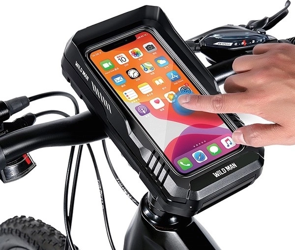 Touch window for navigation while riding
