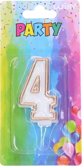 Party Candle No. 4 Gold