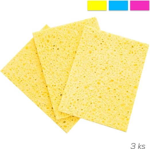 Cellulose dishwashing sponge ECO mix, 3 pcs