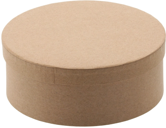Apaļa dāvanu kārbiņa brūna 15 × 8 cm