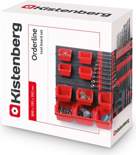 Piekarināms instrumentu organizators ar 10 kastītēm ORDERLINE, 800 × 195 × 400 mm
