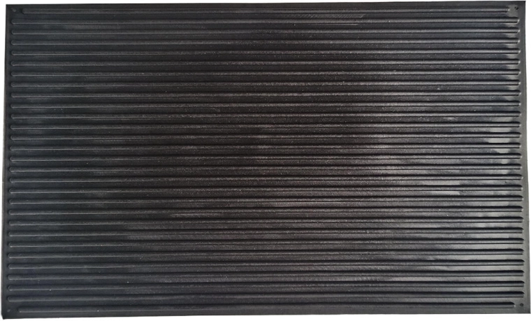 Rubber doormat 33 × 55 cm with ukulele motif, black