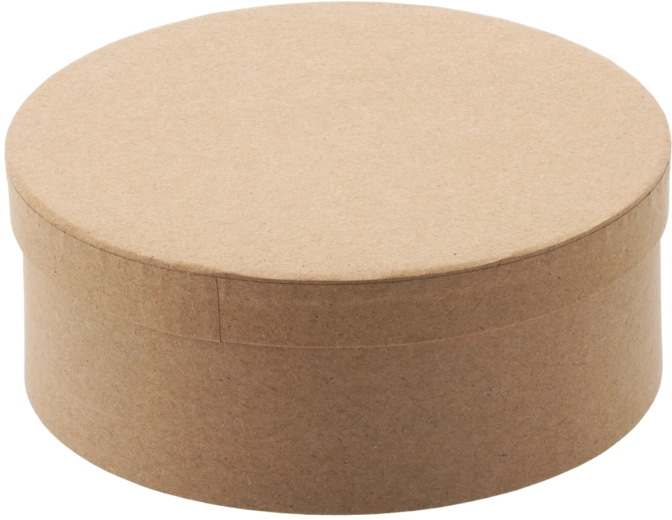 Apaļa dāvanu kaste brūna 25 × 11 cm