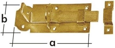Taisns bloķēšanas aizbīdnis 140 × 55 × 5 mm, dzelteni cinkots