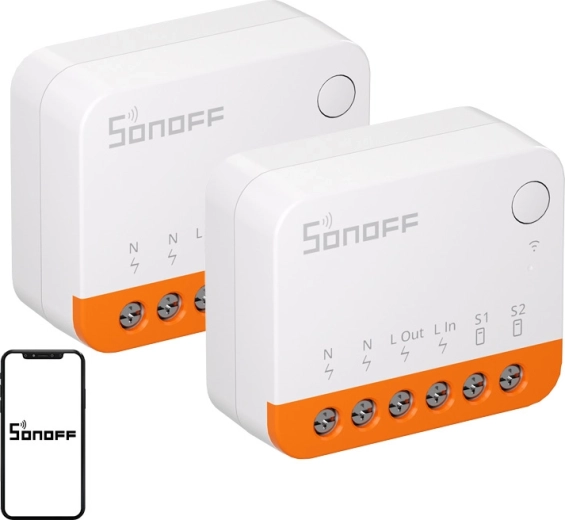 Sonoff MINIR4 Extreme viedais Wi‑Fi slēdzis (2 gab.)