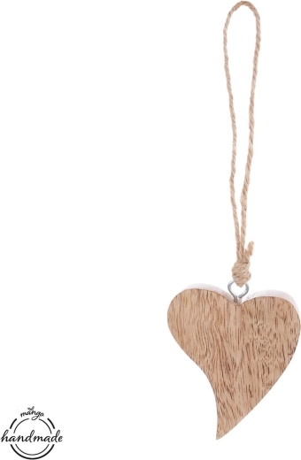 Hanging Cut-Out Mango Wood Heart