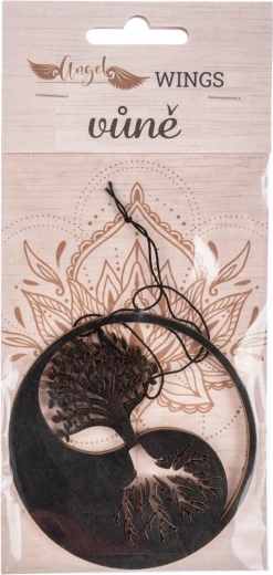 Wooden car air freshener – Tree of Life, black