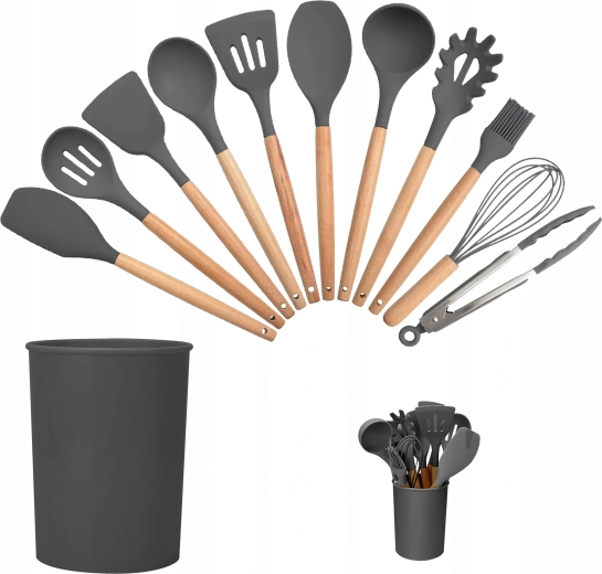 Set of 12 Silicone Kitchen Utensils
