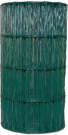 Dārza metināts siets ar plastmasas pārklājumu 100×50 mm, augstums 400 mm, zaļš, 15 m