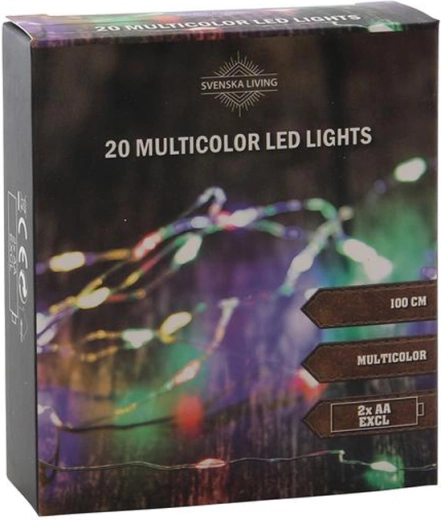 Light String 20 LED, multicolour, 100 cm