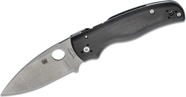 Kabatas nazis SPYDERCO Shaman, stonewash asmens, melns G10 rokturis