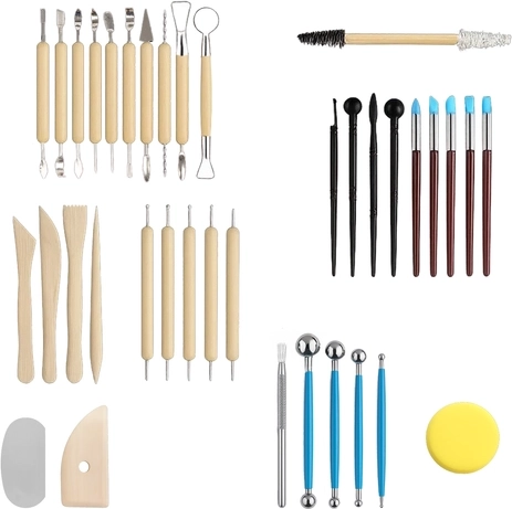 40-piece equipment for modeling, details, and finishing