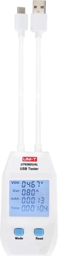 USB ligzdu testeris UNI-T UT658DUAL