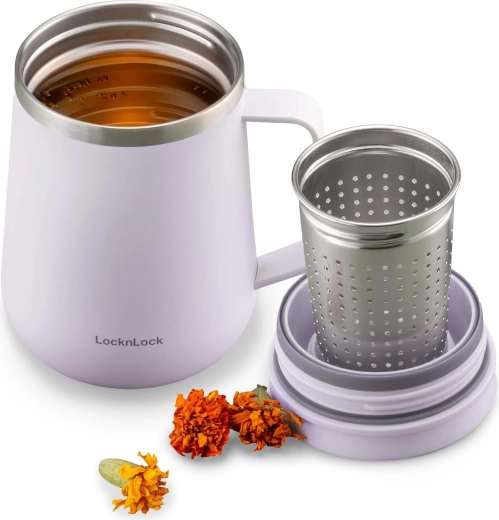 Termokrūze ar rokturi LocknLock Metro tea 400 ml gaiši violeta