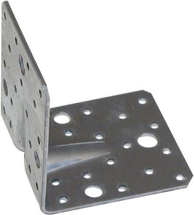 Tērauda stūra leņķis ar reljefu 90 × 130 × 130 mm smagai stiprināšanai