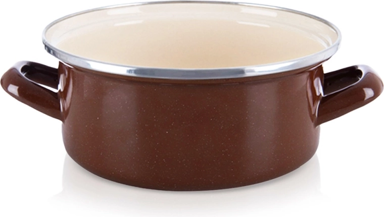 Enamel Pot Brown 18.5 cm, 1.6 L