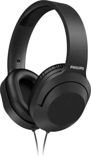 Philips vadu austiņas uz ausīm, melnas