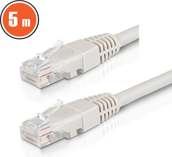 Tīkla ielāpu kabelis UTP CAT6 CCA, 5 m, pelēks