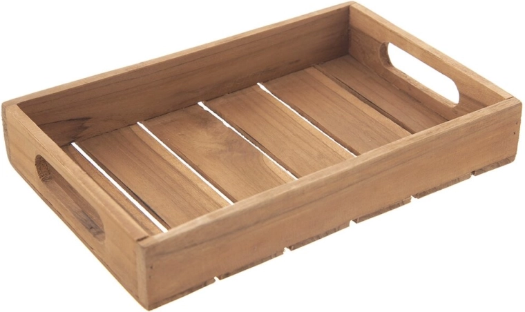Teak Wood Serving Tray 26 × 18 cm