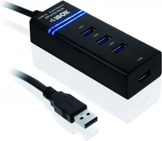 USB hub 3.0 IUH3FB, 4× USB 3.0, black