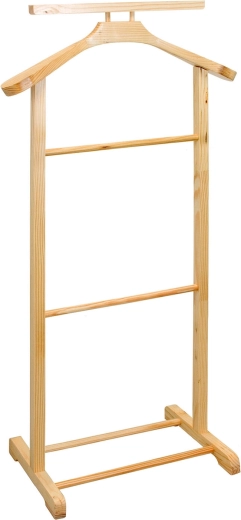 Mājas drēbju pakaramais (klusais kalps) no viegla koka 49 × 99 cm, gaišā tonī