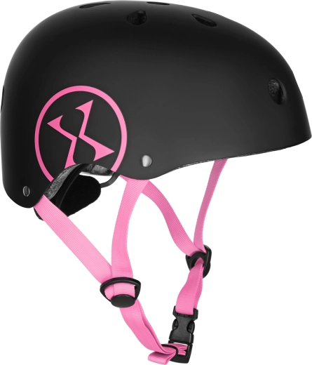 NILS Extreme Bicycle and Inline Skating Helmet Black/Pink – L (58–61 cm)