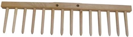 Koka grābeklis bez kāta 48 cm, 14 tapām