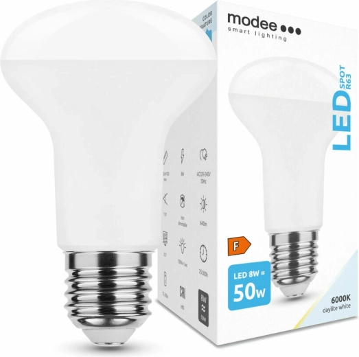LED spuldze E27 8 W auksti balta MODEE Smart Lighting R63
