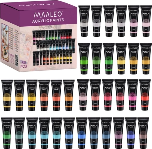 Akrila krāsas Maaleo 36 × 20 ml
