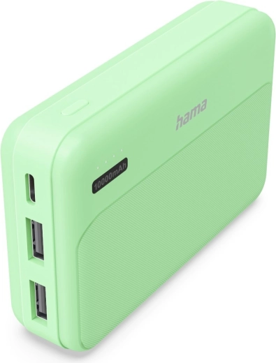 Hama Power Pack Pocket 10 powerbanka 10 000 mAh, 2× USB-A, zaļa