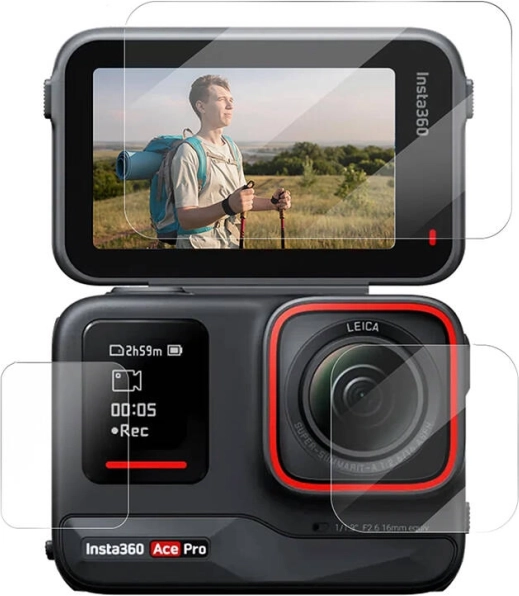 Rūdīta stikla aizsargplēve TELESIN priekš INSTA360 Ace Pro / Ace