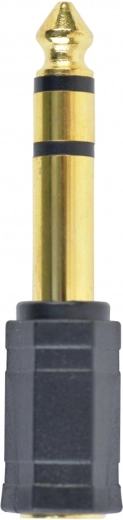 Audio adapteris 6,35 mm TRS (tēviņš) uz 3,5 mm ligzdu (mātīte) – apzeltīts